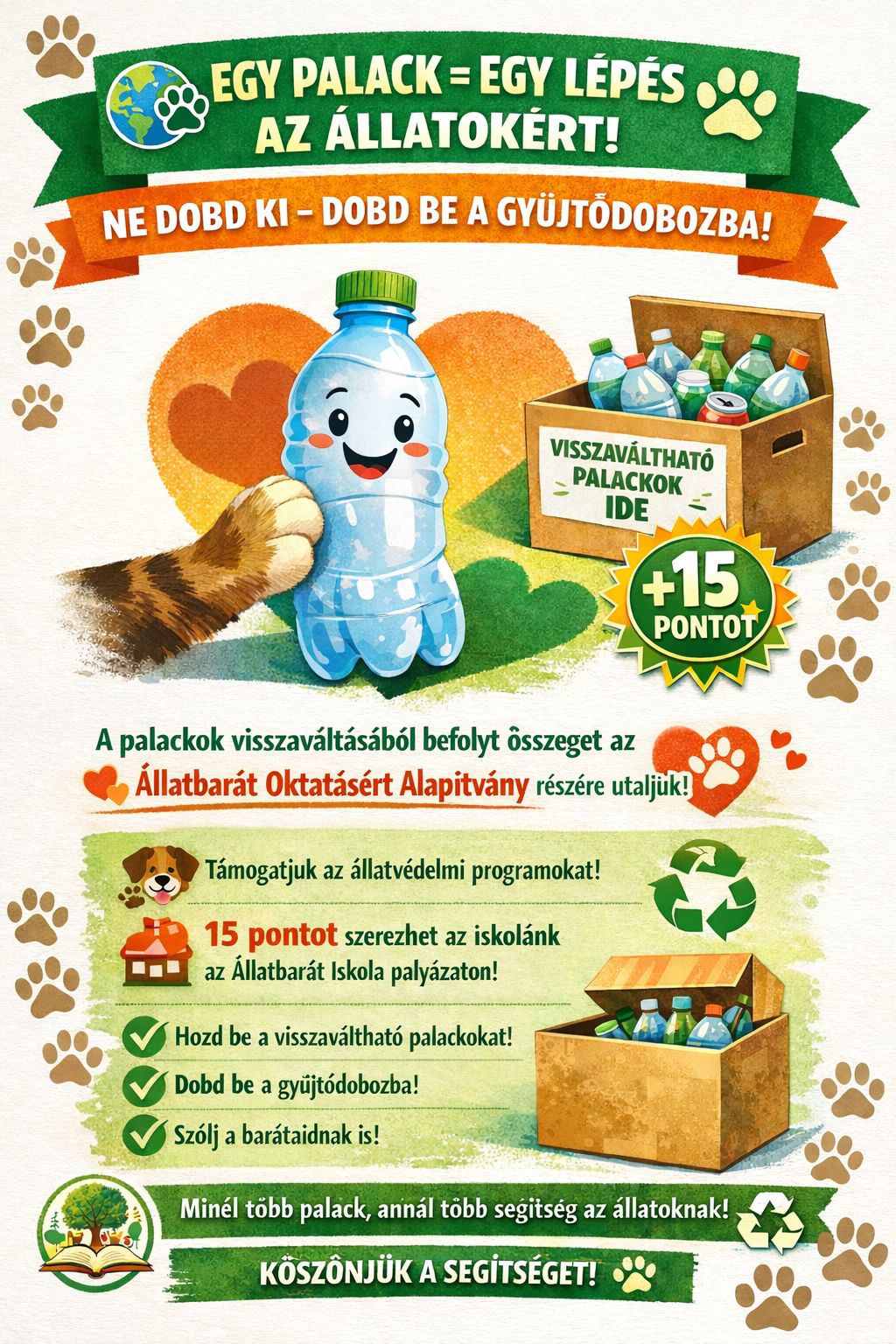 Gyűjts velünk palackot márciusban!