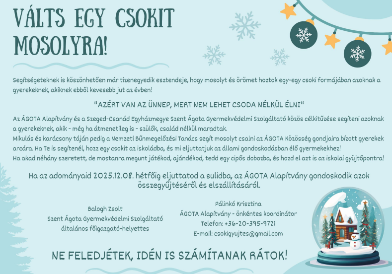 Válts egy csokit mosolyra