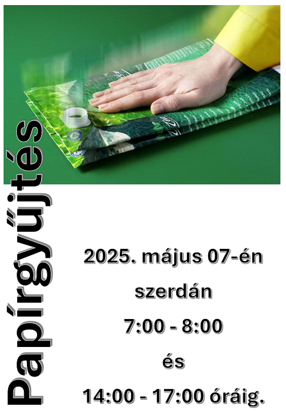 P A P Í R GY Ű J T É S ! ! !